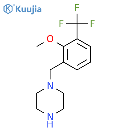 1-{2-methoxy-3-(trifluoromethyl)phenylmethyl}piperazine structure