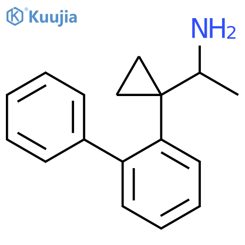 1-1-(2-phenylphenyl)cyclopropylethan-1-amine structure