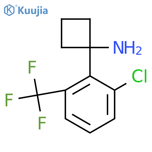 1-2-chloro-6-(trifluoromethyl)phenylcyclobutan-1-amine structure