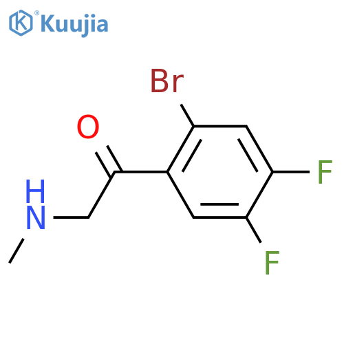 1-(2-bromo-4,5-difluorophenyl)-2-(methylamino)ethan-1-one structure