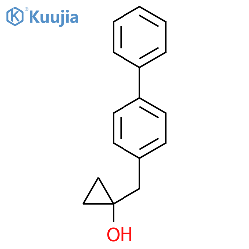 1-(4-phenylphenyl)methylcyclopropan-1-ol structure