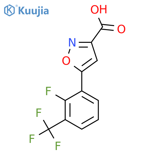 5-2-fluoro-3-(trifluoromethyl)phenyl-1,2-oxazole-3-carboxylic acid structure