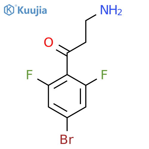 3-amino-1-(4-bromo-2,6-difluorophenyl)propan-1-one structure