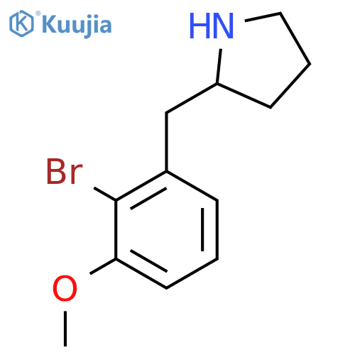 2-[(2-Bromo-3-methoxyphenyl)methyl]pyrrolidine structure