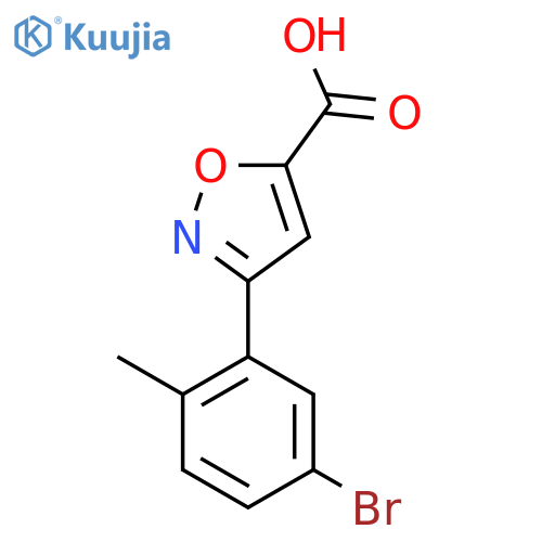 3-(5-bromo-2-methylphenyl)-1,2-oxazole-5-carboxylic acid structure