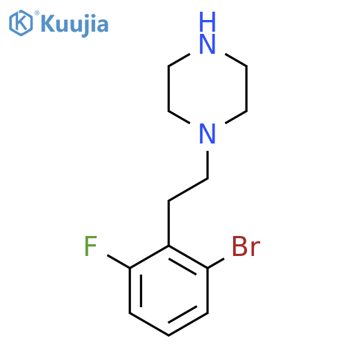 1-2-(2-bromo-6-fluorophenyl)ethylpiperazine structure