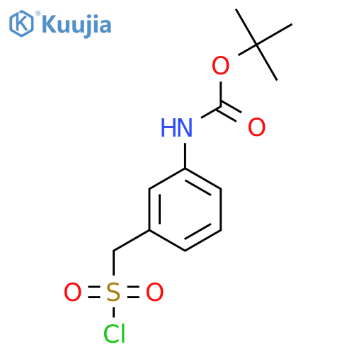 tert-butyl N-{3-(chlorosulfonyl)methylphenyl}carbamate structure