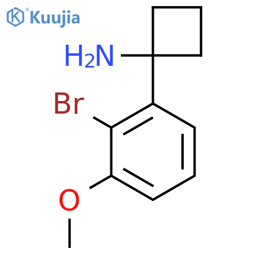 1-(2-bromo-3-methoxyphenyl)cyclobutan-1-amine structure