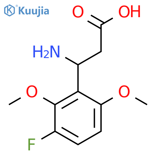 3-amino-3-(3-fluoro-2,6-dimethoxyphenyl)propanoic acid structure