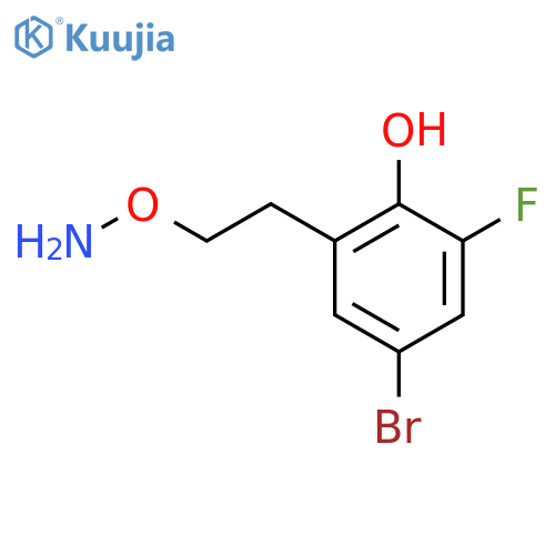 2-2-(aminooxy)ethyl-4-bromo-6-fluorophenol structure