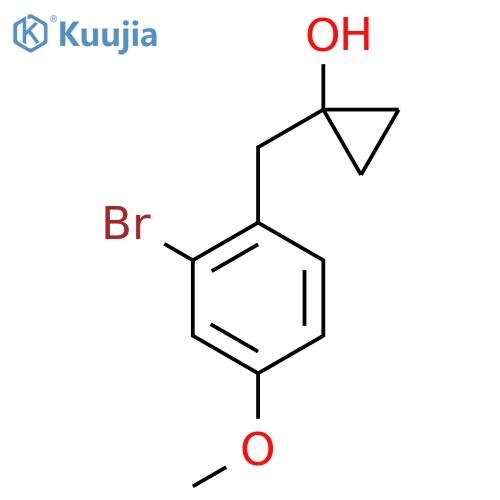 1-(2-bromo-4-methoxyphenyl)methylcyclopropan-1-ol structure