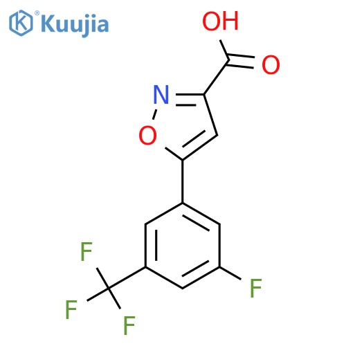 5-3-fluoro-5-(trifluoromethyl)phenyl-1,2-oxazole-3-carboxylic acid structure