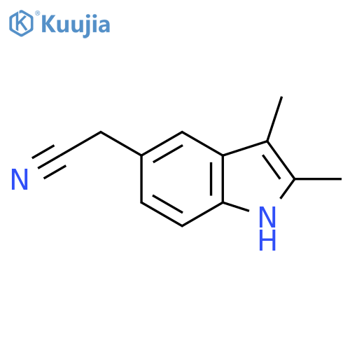 2-(2,3-dimethyl-1H-indol-5-yl)acetonitrile structure