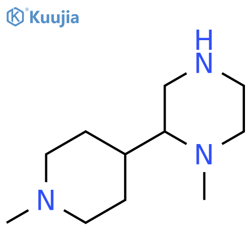 1-methyl-2-(1-methylpiperidin-4-yl)piperazine structure