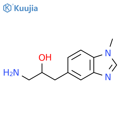 1-amino-3-(1-methyl-1H-1,3-benzodiazol-5-yl)propan-2-ol structure