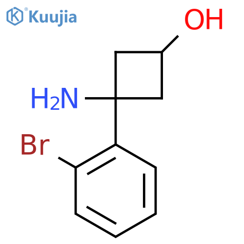 3-Amino-3-(2-bromophenyl)cyclobutan-1-ol structure