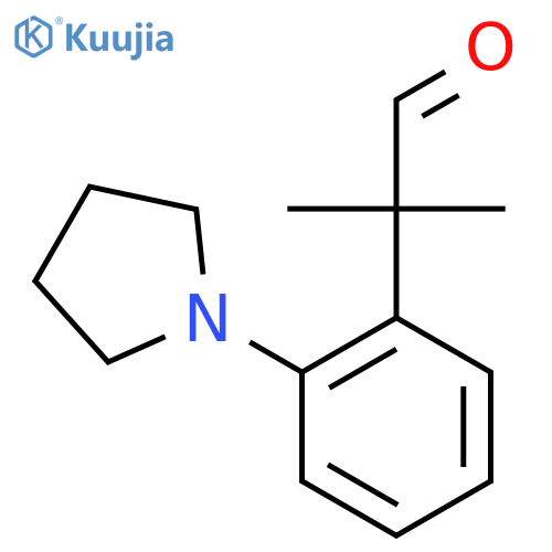 2-methyl-2-2-(pyrrolidin-1-yl)phenylpropanal structure