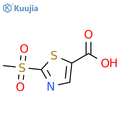 2-methanesulfonyl-1,3-thiazole-5-carboxylic acid structure