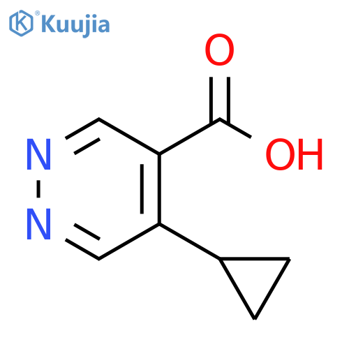 5-cyclopropylpyridazine-4-carboxylic acid structure