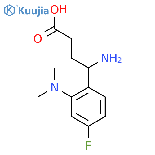 4-amino-4-2-(dimethylamino)-4-fluorophenylbutanoic acid structure