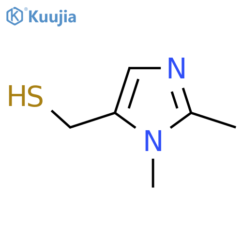 (1,2-dimethyl-1H-imidazol-5-yl)methanethiol structure