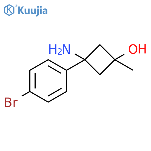 3-amino-3-(4-bromophenyl)-1-methylcyclobutan-1-ol structure