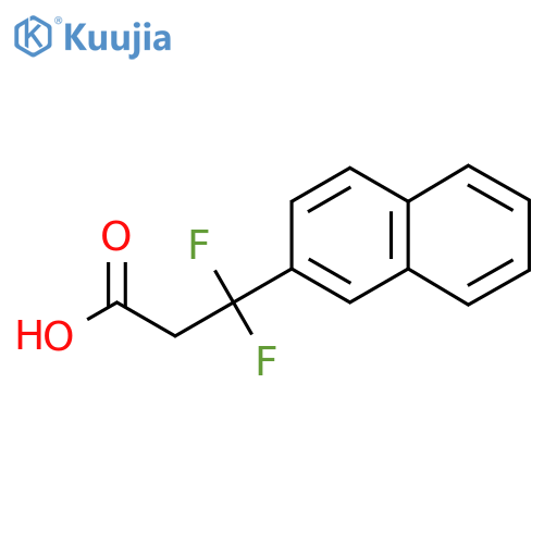 3,3-difluoro-3-(naphthalen-2-yl)propanoic acid structure