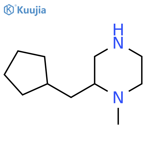 2-(cyclopentylmethyl)-1-methylpiperazine structure