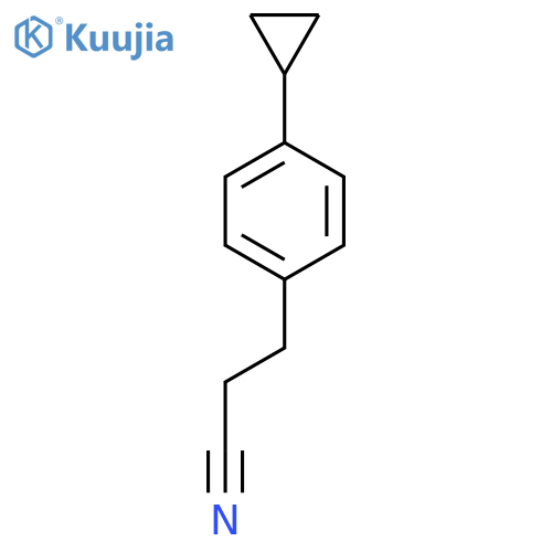 3-(4-cyclopropylphenyl)propanenitrile structure