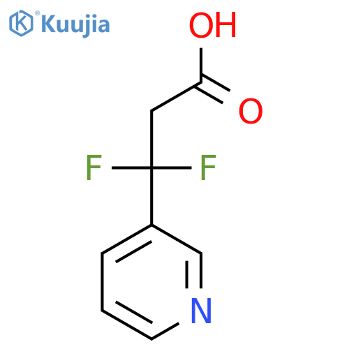 3,3-difluoro-3-(pyridin-3-yl)propanoic acid structure