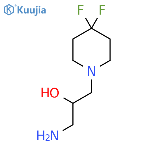 1-Amino-3-(4,4-difluoropiperidin-1-yl)propan-2-ol structure