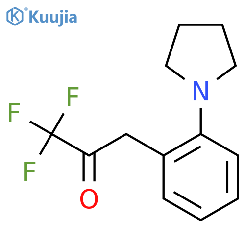 1,1,1-trifluoro-3-2-(pyrrolidin-1-yl)phenylpropan-2-one structure