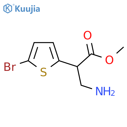 methyl 3-amino-2-(5-bromothiophen-2-yl)propanoate structure
