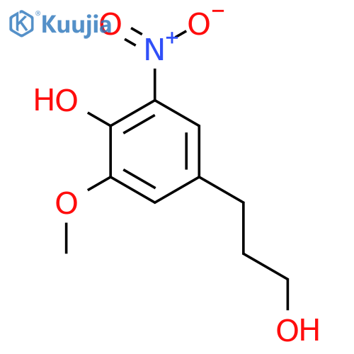 4-(3-hydroxypropyl)-2-methoxy-6-nitrophenol structure