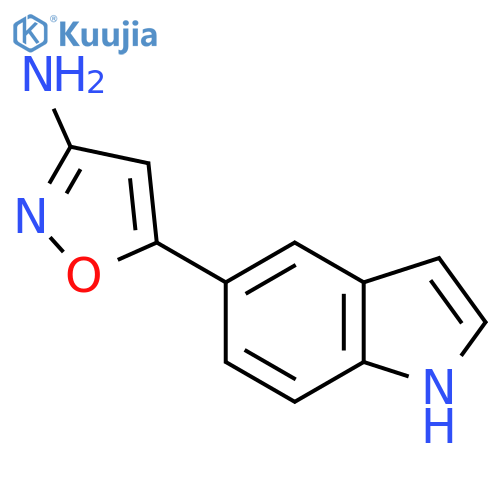 5-(1H-indol-5-yl)-1,2-oxazol-3-amine structure