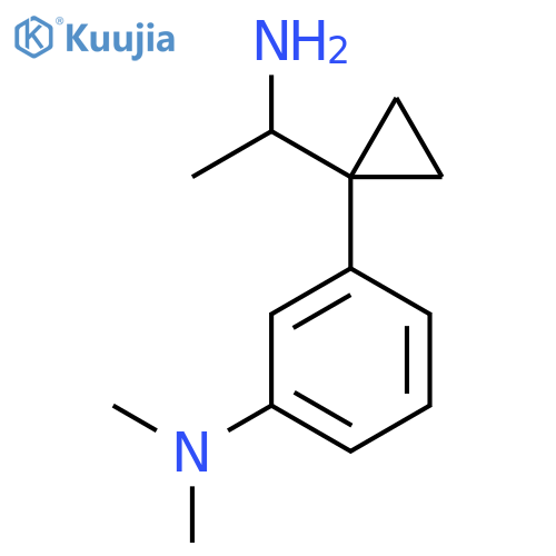 3-1-(1-aminoethyl)cyclopropyl-N,N-dimethylaniline structure