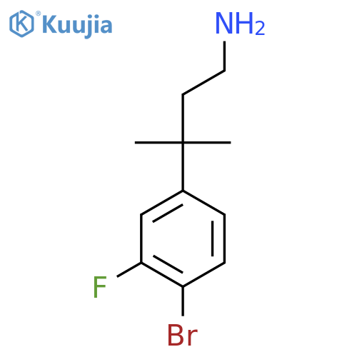 3-(4-bromo-3-fluorophenyl)-3-methylbutan-1-amine structure