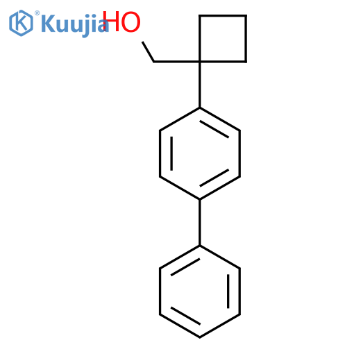 1-(4-phenylphenyl)cyclobutylmethanol structure