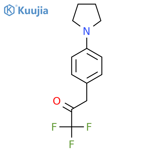 1,1,1-trifluoro-3-4-(pyrrolidin-1-yl)phenylpropan-2-one structure