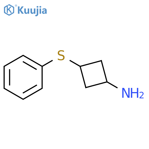 3-(phenylsulfanyl)cyclobutan-1-amine structure