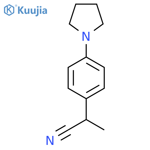 2-4-(pyrrolidin-1-yl)phenylpropanenitrile structure