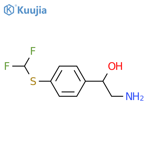 2-amino-1-{4-(difluoromethyl)sulfanylphenyl}ethan-1-ol structure