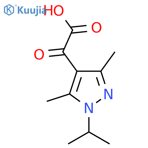 2-3,5-dimethyl-1-(propan-2-yl)-1H-pyrazol-4-yl-2-oxoacetic acid structure