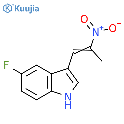 (E)-5-fluoro-3-(2-nitroprop-1-enyl)-1H-indole structure
