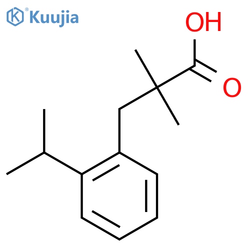 2,2-dimethyl-3-2-(propan-2-yl)phenylpropanoic acid structure
