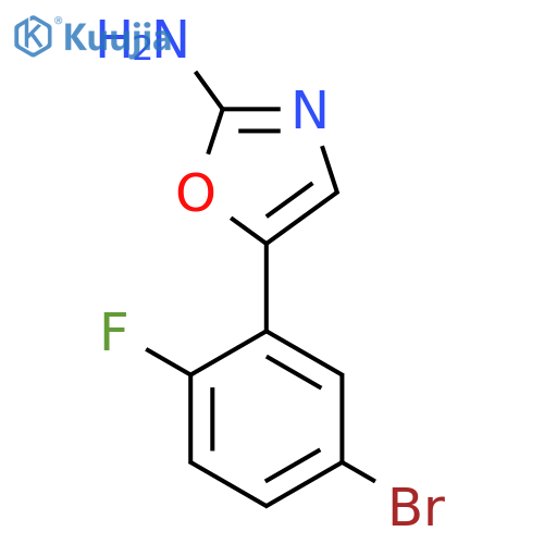 5-(5-bromo-2-fluorophenyl)-1,3-oxazol-2-amine structure