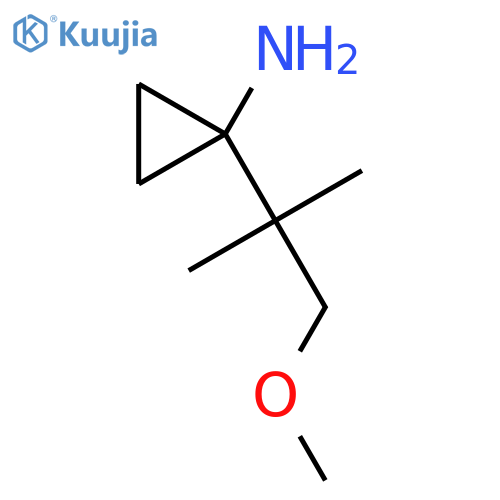 1-(1-methoxy-2-methylpropan-2-yl)cyclopropan-1-amine structure