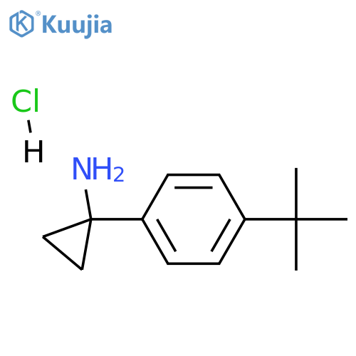 1-(4-tert-butylphenyl)cyclopropan-1-amine hydrochloride structure