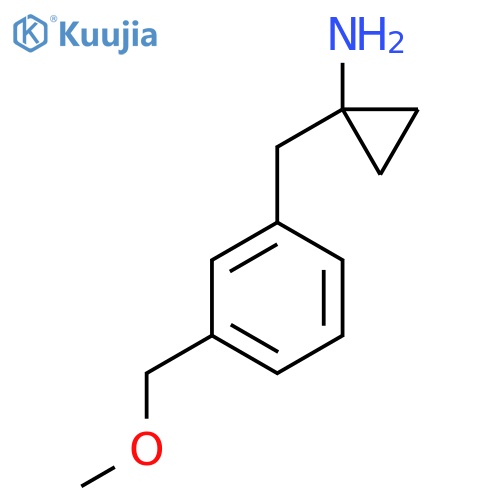 1-{3-(methoxymethyl)phenylmethyl}cyclopropan-1-amine structure