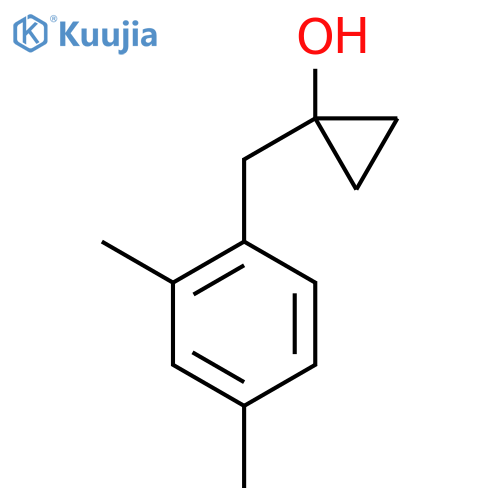 1-(2,4-dimethylphenyl)methylcyclopropan-1-ol structure